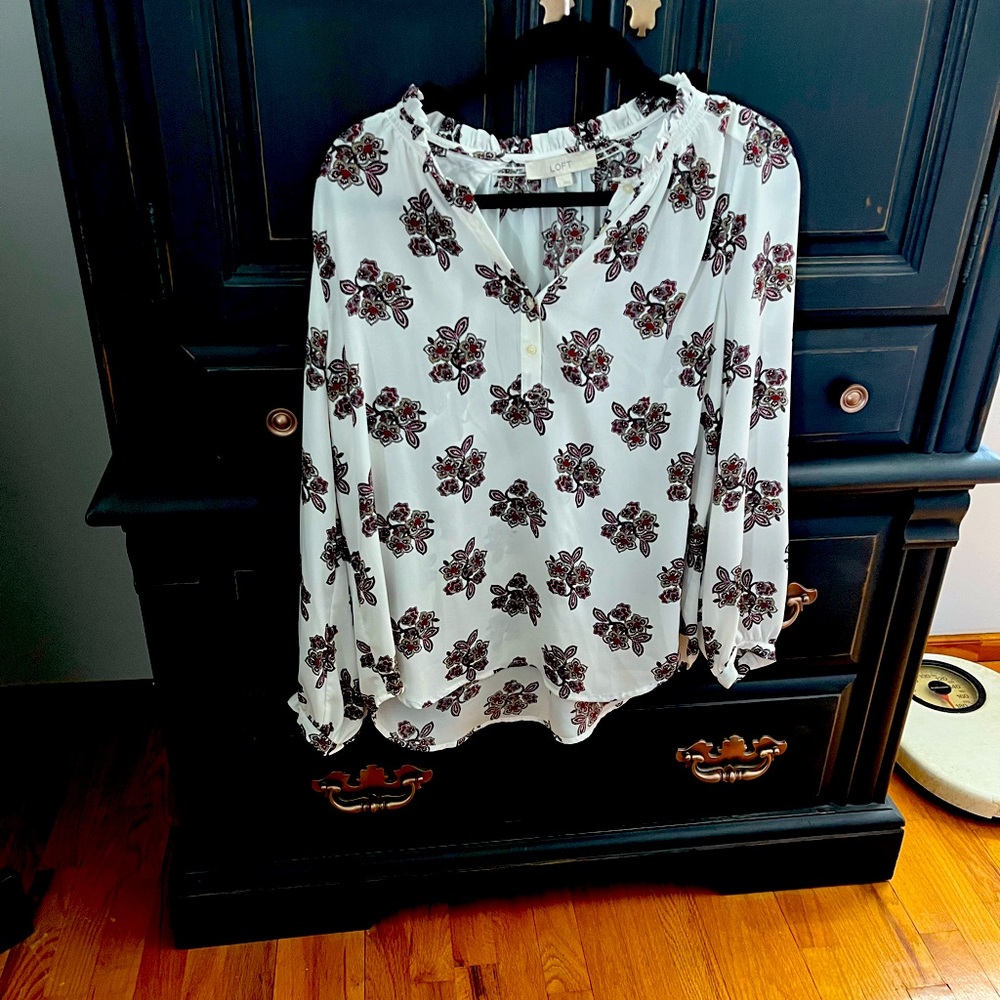 Tunic Top With Henley Button Front. - image 1